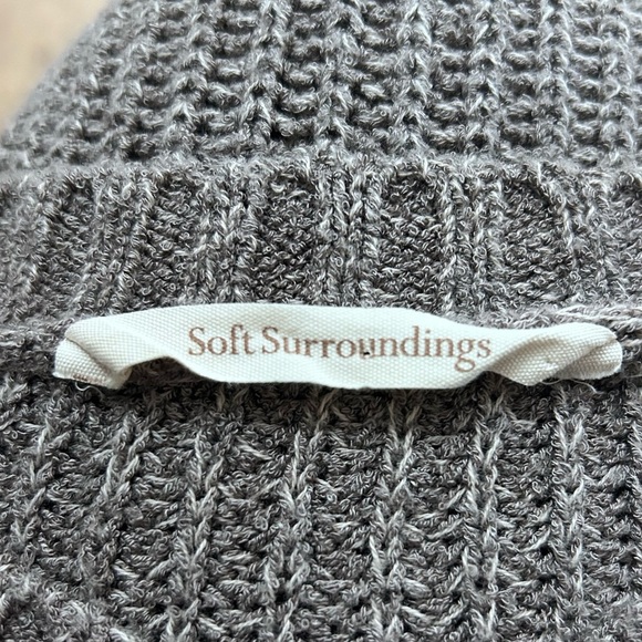 Soft Surroundings V-neck Ribbed Sweater Oversized Slouchy Cozy Relaxed - Picture 6 of 8